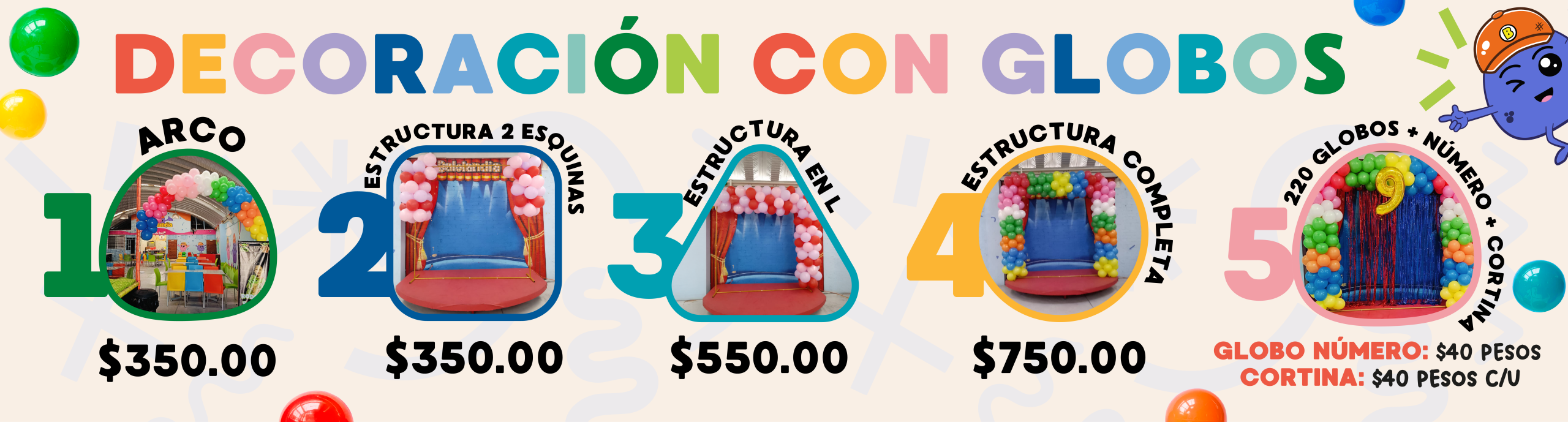 Decoraciones con globos